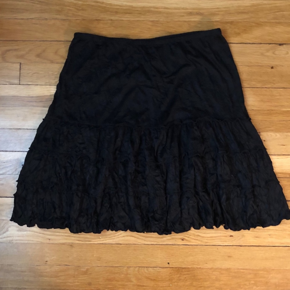 Fashion Bug Black Ruffle Skirt Size M
